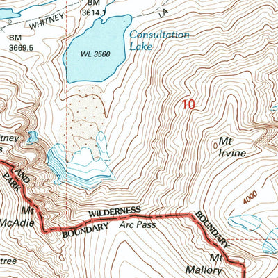 United States Geological Survey Mount Whitney, CA (1994, 24000-Scale) digital map