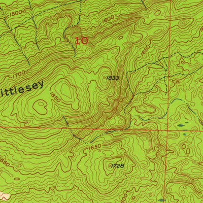 United States Geological Survey Mount Whittlesey, WI (1956, 24000-Scale) digital map