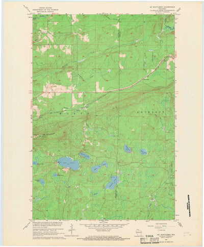 United States Geological Survey Mount Whittlesey, WI (1967, 24000-Scale) digital map