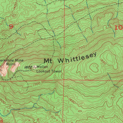 United States Geological Survey Mount Whittlesey, WI (1967, 24000-Scale) digital map