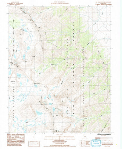 United States Geological Survey Mount Williamson, CA (1984, 24000-Scale) digital map