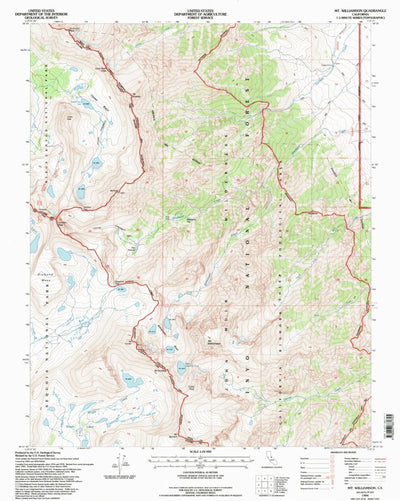 United States Geological Survey Mount Williamson, CA (1994, 24000-Scale) digital map