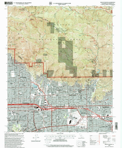 United States Geological Survey Mount Wilson, CA (1995, 24000-Scale) digital map
