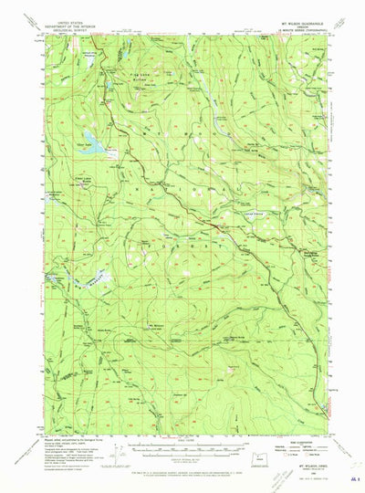 United States Geological Survey Mount Wilson, OR (1956, 62500-Scale) digital map