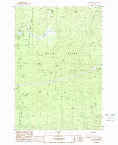 United States Geological Survey Mount Wilson, OR (1985, 24000-Scale) digital map