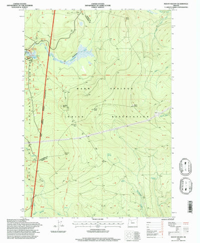 United States Geological Survey Mount Wilson, OR (1996, 24000-Scale) digital map