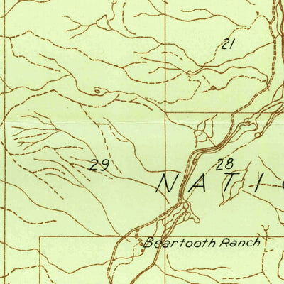 United States Geological Survey Mount Wood, MT (1932, 48000-Scale) digital map
