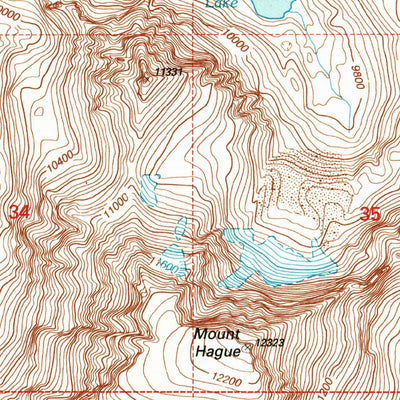 United States Geological Survey Mount Wood, MT (1996, 24000-Scale) digital map