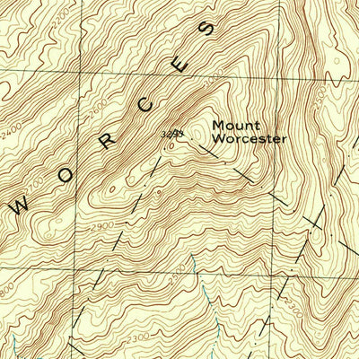 United States Geological Survey Mount Worcester, VT (1999, 24000-Scale) digital map