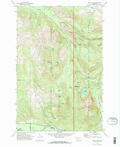 United States Geological Survey Mount Wow, WA (1971, 24000-Scale) digital map