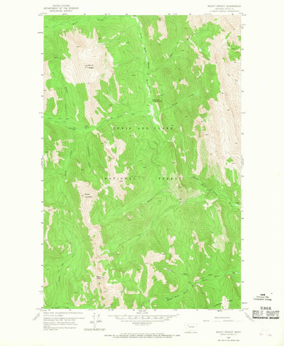 United States Geological Survey Mount Wright, MT (1958, 24000-Scale) digital map