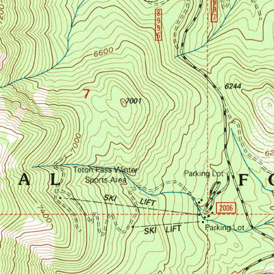 United States Geological Survey Mount Wright, MT (1995, 24000-Scale) digital map