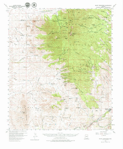 United States Geological Survey Mount Wrightson, AZ (1958, 62500-Scale) digital map