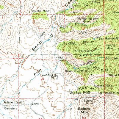 United States Geological Survey Mount Wrightson, AZ (1958, 62500-Scale) digital map