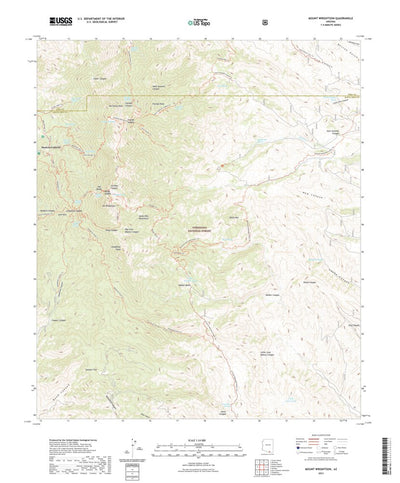 United States Geological Survey Mount Wrightson, AZ (2021, 24000-Scale) digital map