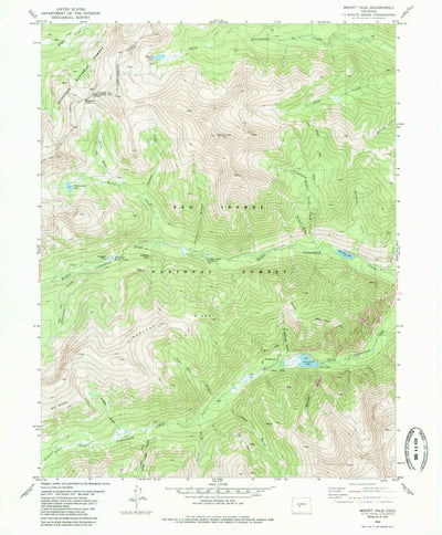 United States Geological Survey Mount Yale, CO (1982, 24000-Scale) digital map