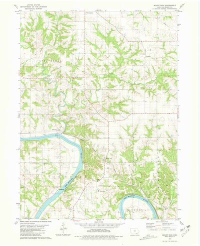 United States Geological Survey Mount Zion, IA (1981, 24000-Scale) digital map