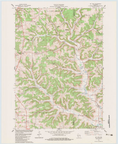 United States Geological Survey Mount Zion, WI (1983, 24000-Scale) digital map