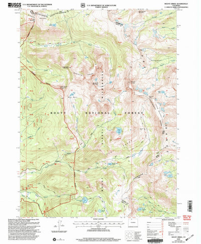 United States Geological Survey Mount Zirkel, CO (2000, 24000-Scale) digital map
