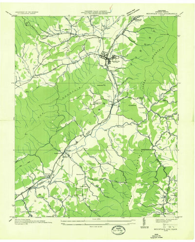 United States Geological Survey Mountain City, TN (1935, 24000-Scale) digital map