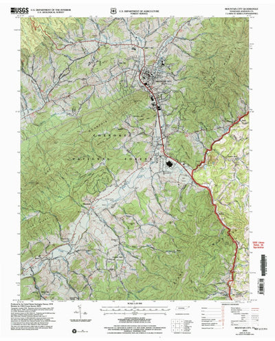 United States Geological Survey Mountain City, TN (2003, 24000-Scale) digital map