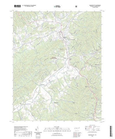 United States Geological Survey Mountain City, TN (2022, 24000-Scale) digital map