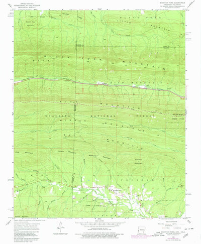 United States Geological Survey Mountain Fork, AR-OK (1958, 24000-Scale) digital map