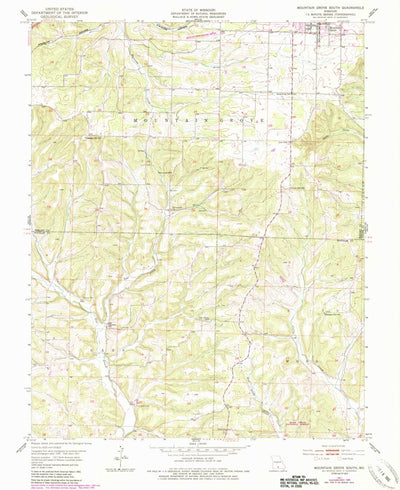 United States Geological Survey Mountain Grove South, MO (1951, 24000-Scale) digital map