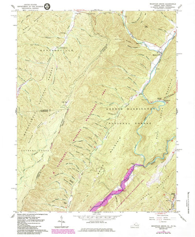United States Geological Survey Mountain Grove, VA-WV (1961, 24000-Scale) digital map