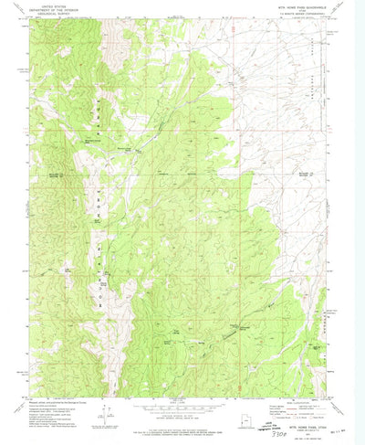 United States Geological Survey Mountain Home Pass, UT (1971, 24000-Scale) digital map