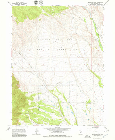 United States Geological Survey Mountain Home, UT (1965, 24000-Scale) digital map