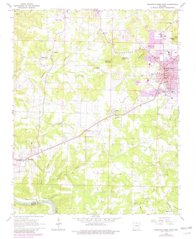 United States Geological Survey Mountain Home West, AR (1966, 24000-Scale) digital map