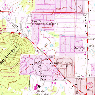 United States Geological Survey Mountain Home West, AR (1966, 24000-Scale) digital map