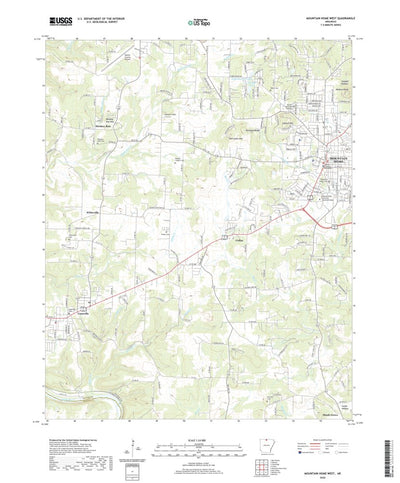 United States Geological Survey Mountain Home West, AR (2020, 24000-Scale) digital map
