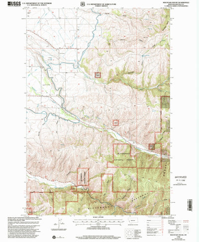 United States Geological Survey Mountain House, MT (1998, 24000-Scale) digital map