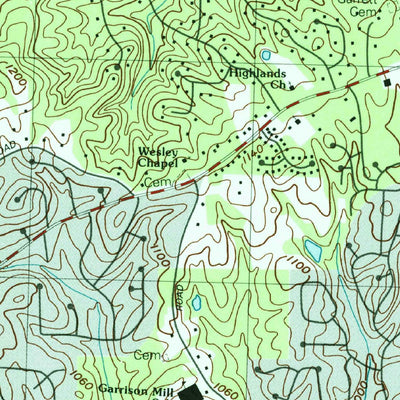United States Geological Survey Mountain Park, GA (1992, 24000-Scale) digital map