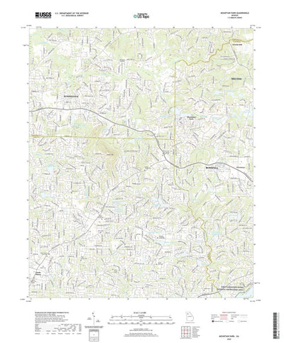 United States Geological Survey Mountain Park, GA (2020, 24000-Scale) digital map