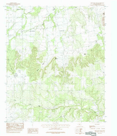 United States Geological Survey Mountain Pass, TX (1984, 24000-Scale) digital map