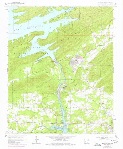 United States Geological Survey Mountain Pine, AR (1966, 24000-Scale) digital map