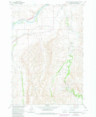 United States Geological Survey Mountain Pocket Creek, MT (1964, 24000-Scale) digital map
