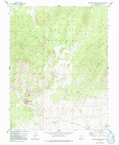 United States Geological Survey Mountain Spring Peak, UT (1972, 24000-Scale) digital map
