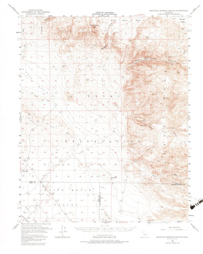 United States Geological Survey Mountain Springs Canyon, CA (1953, 62500-Scale) digital map