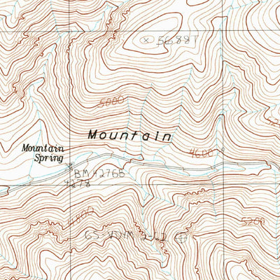 United States Geological Survey Mountain Springs Canyon, CA (1982, 24000-Scale) digital map
