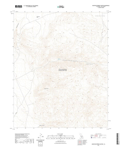 United States Geological Survey Mountain Springs Canyon, CA (2021, 24000-Scale) digital map