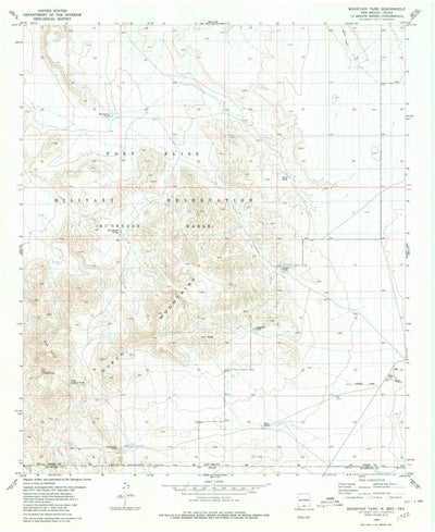 United States Geological Survey Mountain Tank, NM-TX (1980, 24000-Scale) digital map