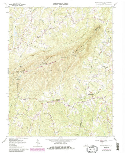 United States Geological Survey Mountain Valley, VA (1965, 24000-Scale) digital map