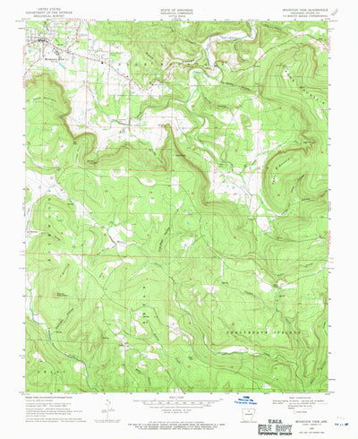 United States Geological Survey Mountain View, AR (1969, 24000-Scale) digital map