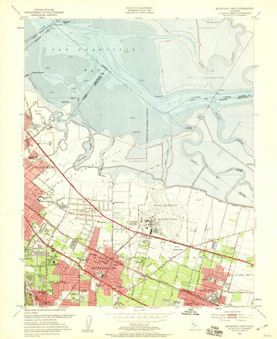United States Geological Survey Mountain View, CA (1953, 24000-Scale) digital map