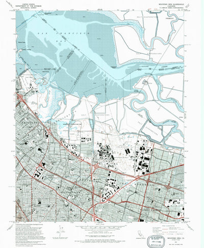 United States Geological Survey Mountain View, CA (1991, 24000-Scale) digital map