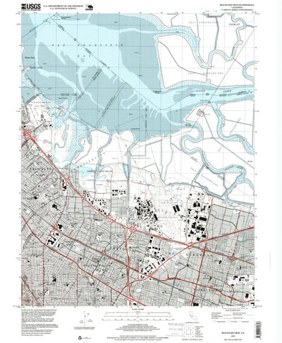 United States Geological Survey Mountain View, CA (1997, 24000-Scale) digital map